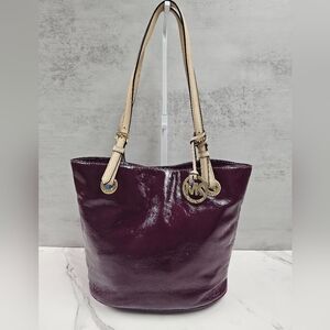 Michael Kors Patent Leather Cherry Red Tote Bag